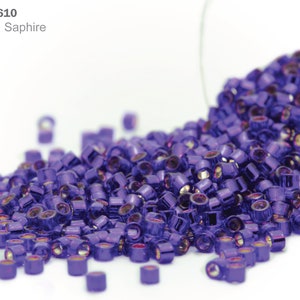 DB-0610 Miyuki Delica 11/0, Silver lined Saphire, 5 - 20 gram Seed Beads