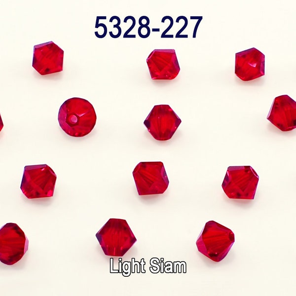 5328-227  Swarovski  Bicone Crystal Beads Light Siam , 3mm-4mm