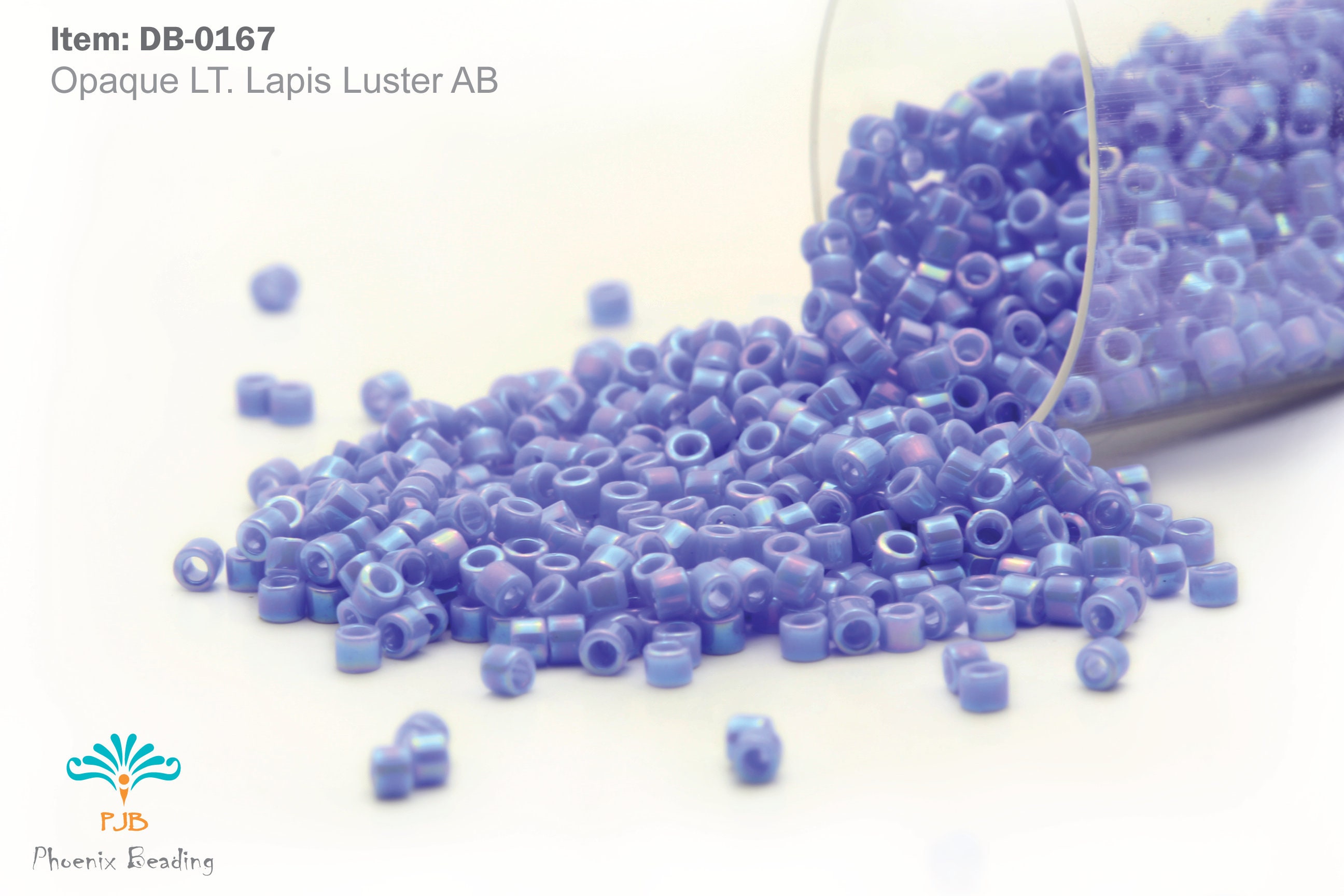 Opaque Blue Violet Delicas, Size 11 Delica Seed Beads