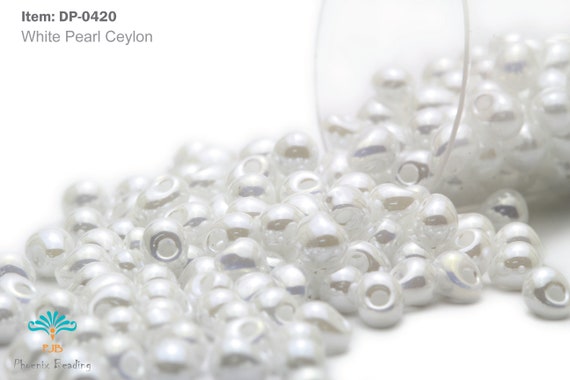 0420 Miyuki Seed Beads White Pearl Ceylon