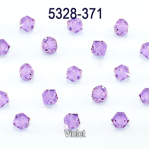 5328- 371  Swarovski  Bicone Crystal Beads Violet , 4mm