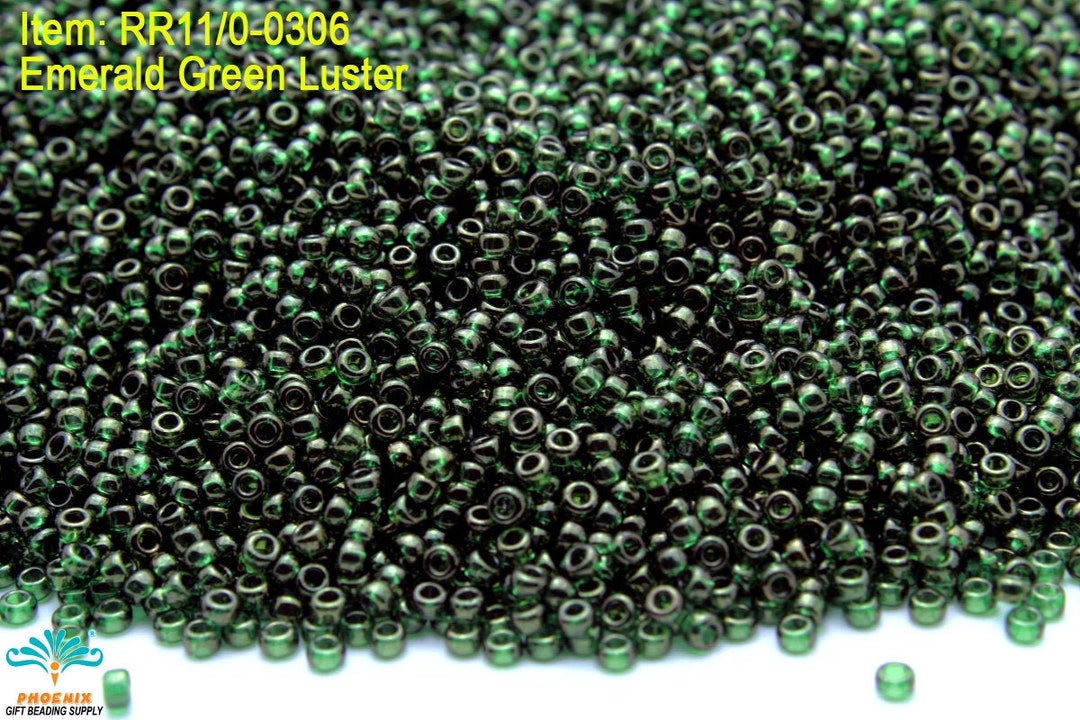 Miyuki Round Rocaille Seed Beads Size 6/0 – 20gm – Light Mint Green Lined Crystal AB – 6-271