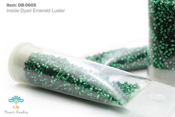 DB-0605 Miyuki Delica 11/0, Inside Dyed Emerald Luster, 5 - 20