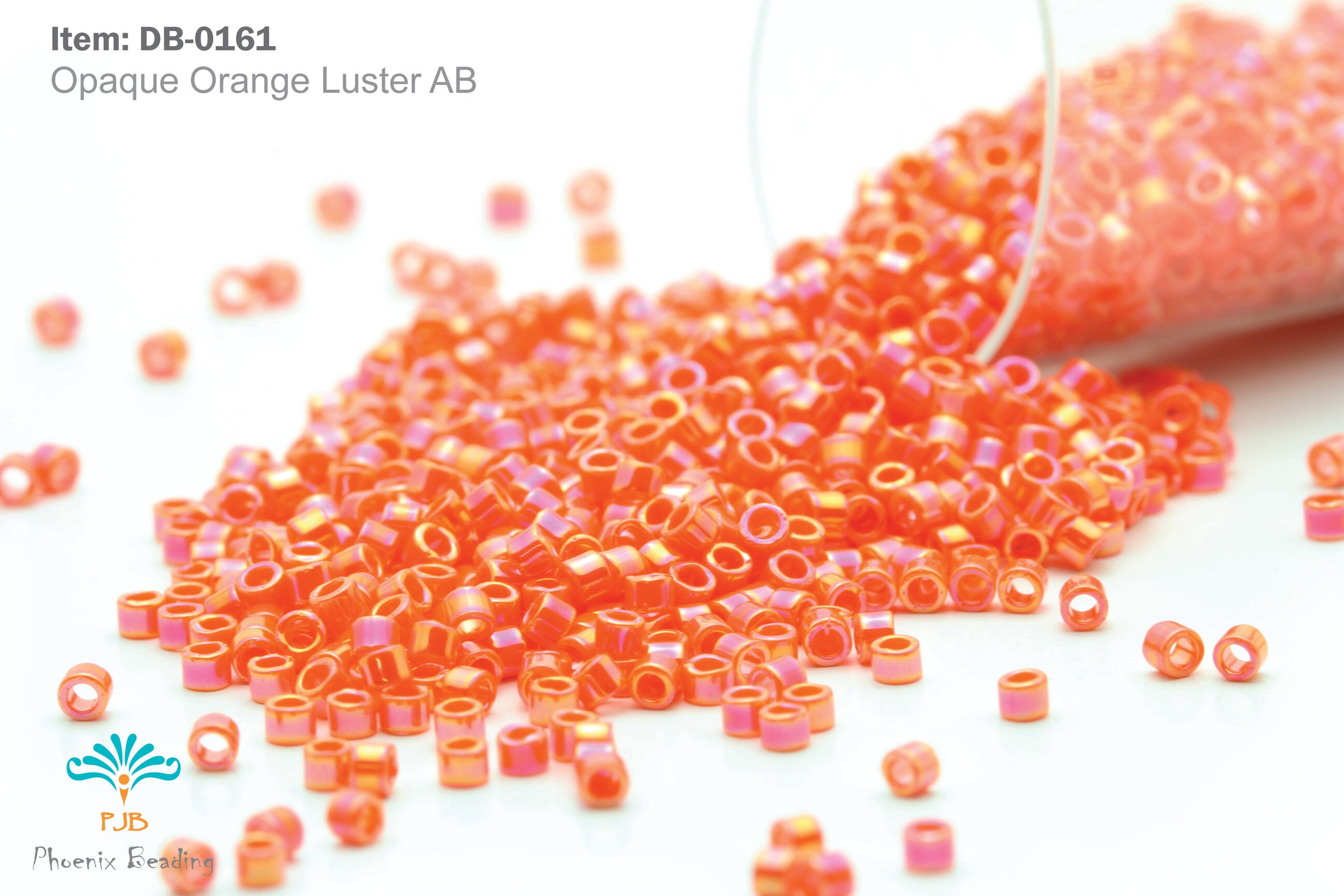 Miyuki Delica Seed Beads 11/0 - Opaque Red Luster DB214 7.2 Grams