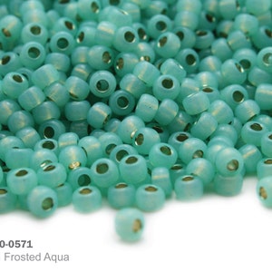 その他 Miyuki 6/0 Japanese Seed Beads - Silver Lined Aqua Miyuki # 148S (5