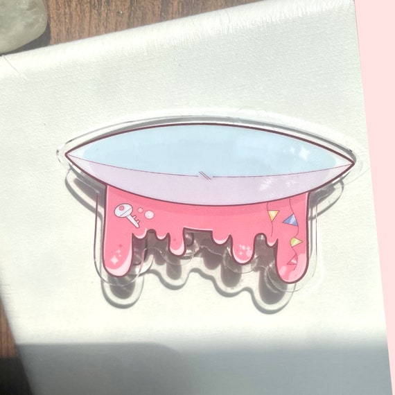 NOPE Jean Jacket Blood Rain Acrylic Bag Clip