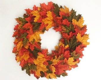 Fall Leaf Wreath, Fall Decor, Fall Wreath, Fall Wreaths, Fall Leaves Wreath, Autumn Wreath, Thanksgiving Wreath, Leaf Wreath, Maple Leaves