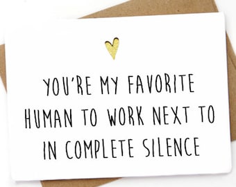 Funny Card for your co-worker, Sarcastic Card