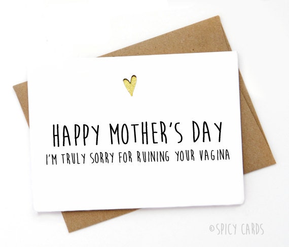 Funny Mother's Day Card Inappropriate Mothers day card | Etsy