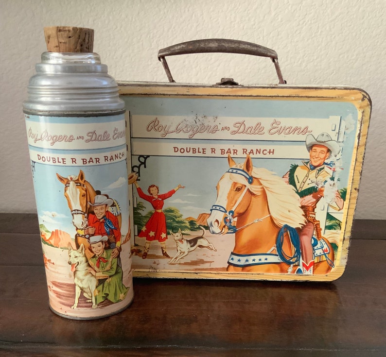 Vintage Western Lunch Box & Thermos Roy Rogers and Dale Etsy
