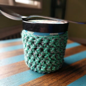 Crocheted Ice Cream Pint Cozy, Made to Order, Custom Colors