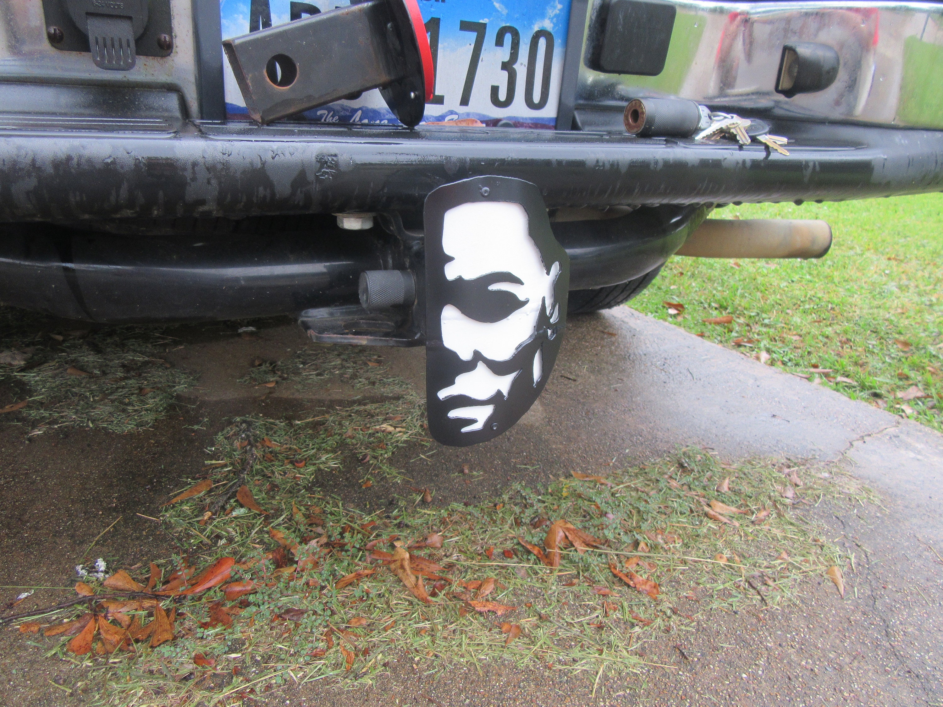 Slasher Horror Hitch Coverwelded Hitches Metal Art Etsy