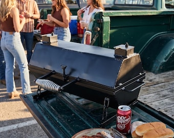 Tabletop BBQ Grill-Tailgate Barbeque Pit-Portable Charcoal Smoker Grill