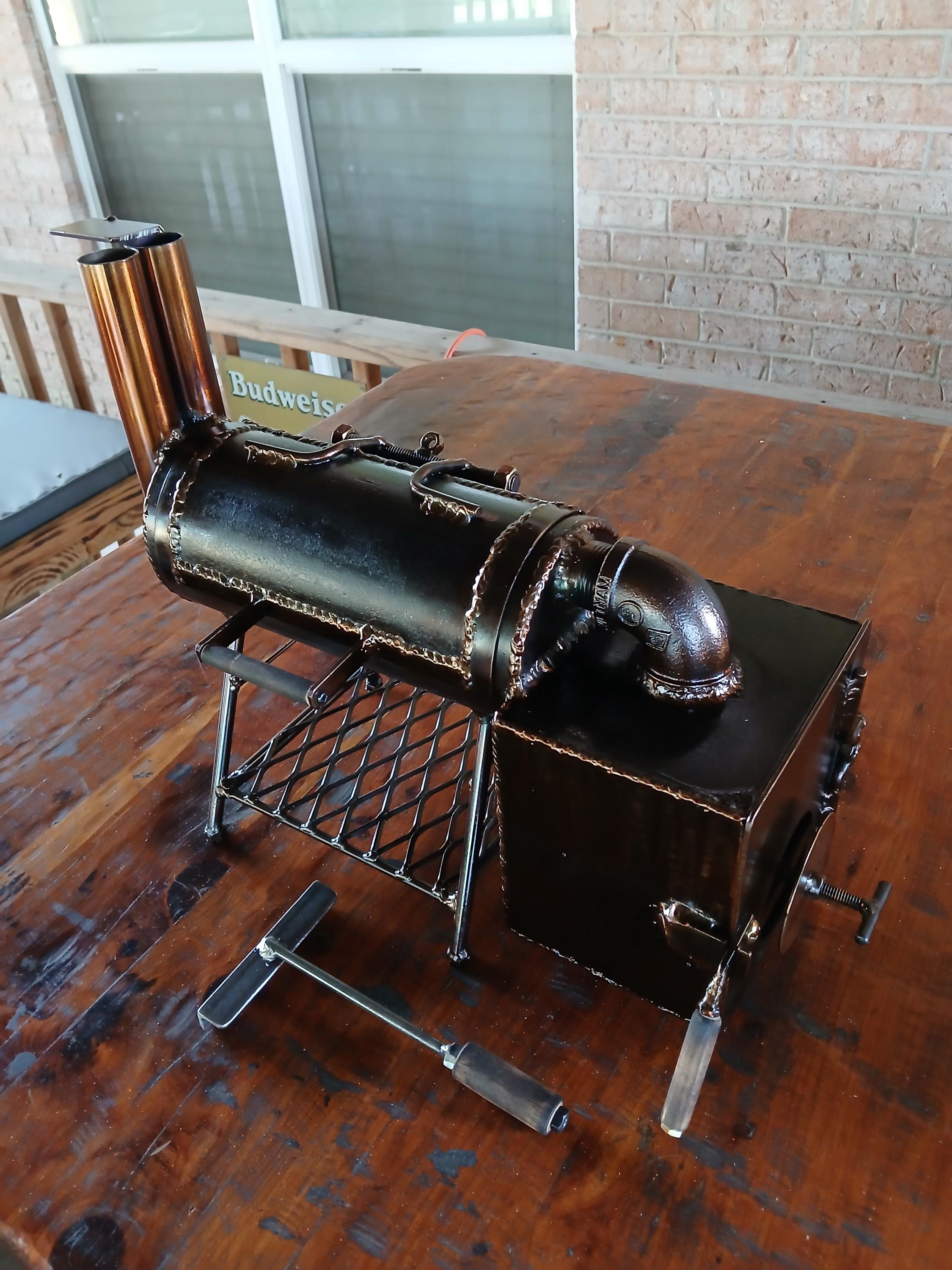 Metal Mini Firebox Handmade Mini BBQ Grill Smoker: Jumbo Firebox, Double Barrel Smoker - Etsy