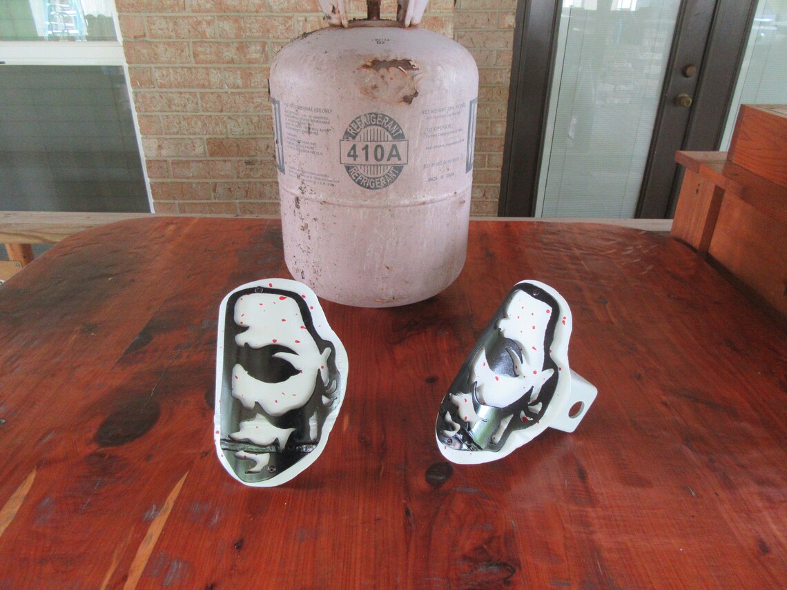 Slasher Horror Hitch Coverwelded Hitches Metal Art Etsy