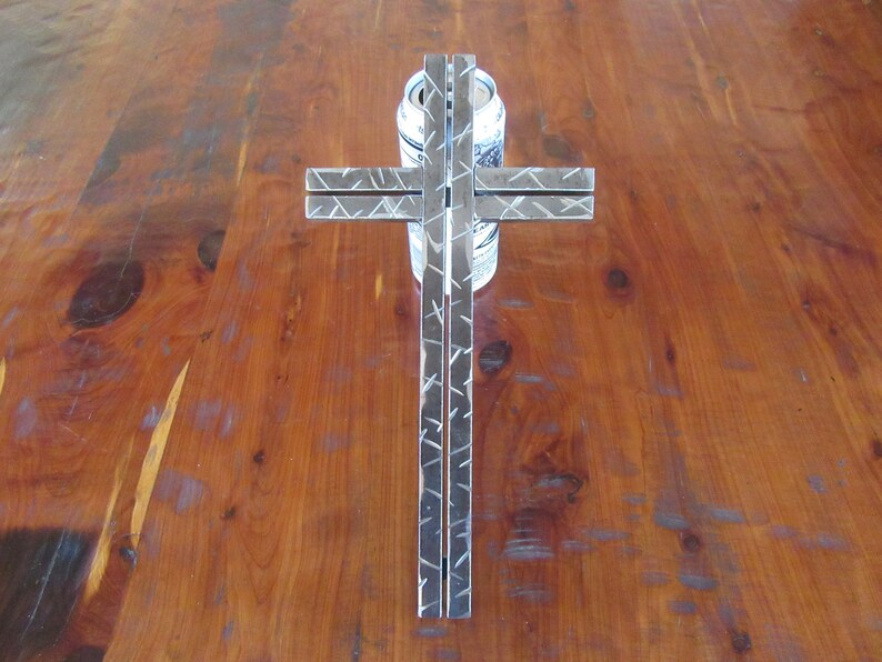 Welded Solid Metal Crosswall Hanging Metal Art Etsy