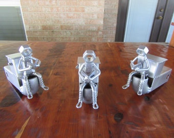 The COOLEST Hitch Cover On The Planet-&quot;Deep Thoughts&quot;Truck Hitch Cover-Man On Toilet Metal Art-Welded Art-Scrap Metal-Handmade Real Sh*t