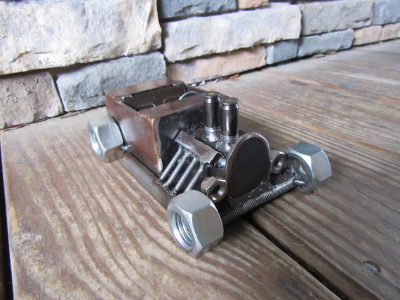 Welded Rat Rod Hot Rod Convertible Welded Art Ammo Etsy