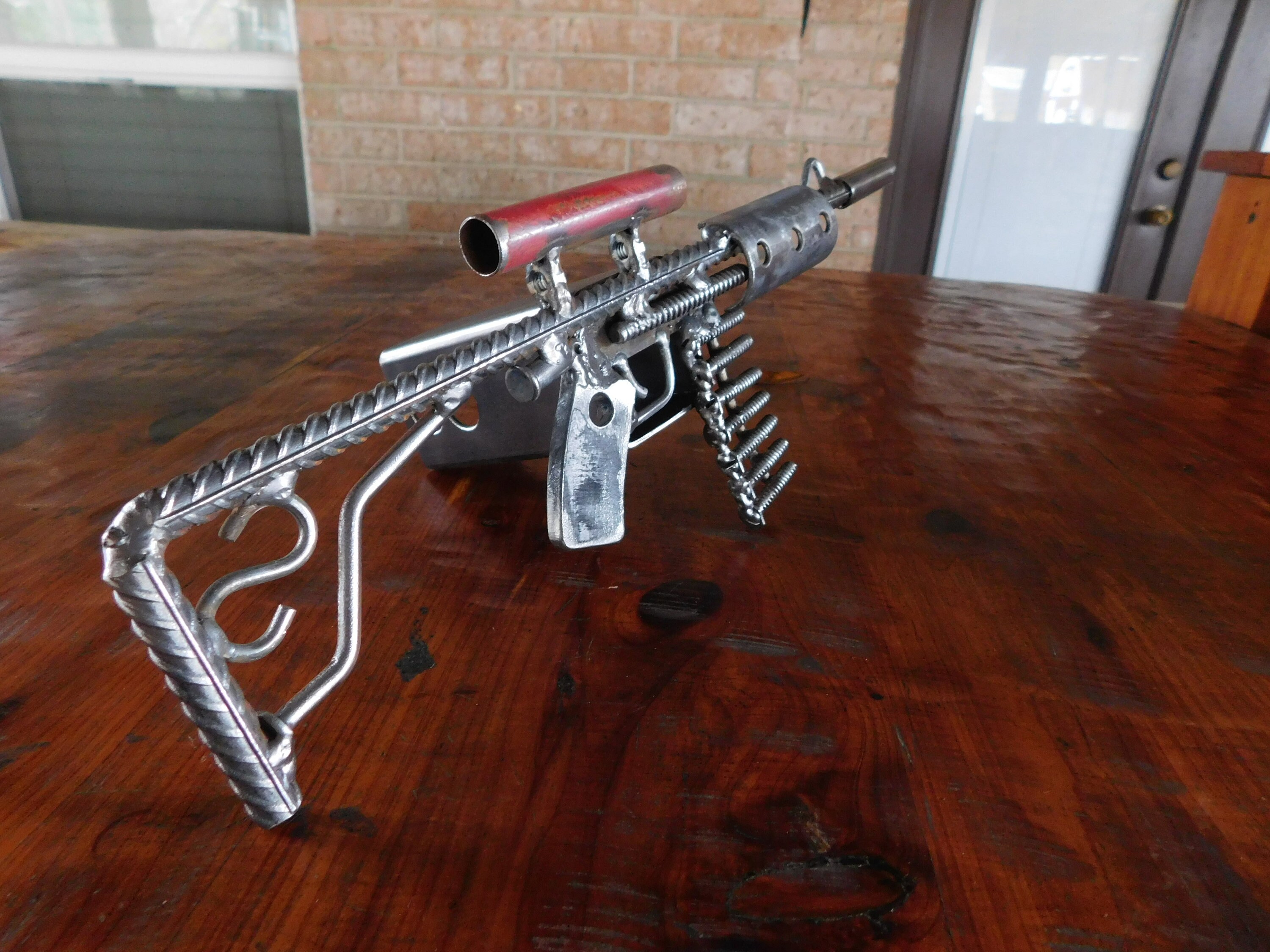 Rifle Sculpture Hitch Coverwelded Gun Hitch Cover Etsy