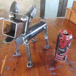 Welded Dog Sculpture-Boston Terrier-Metal Dog