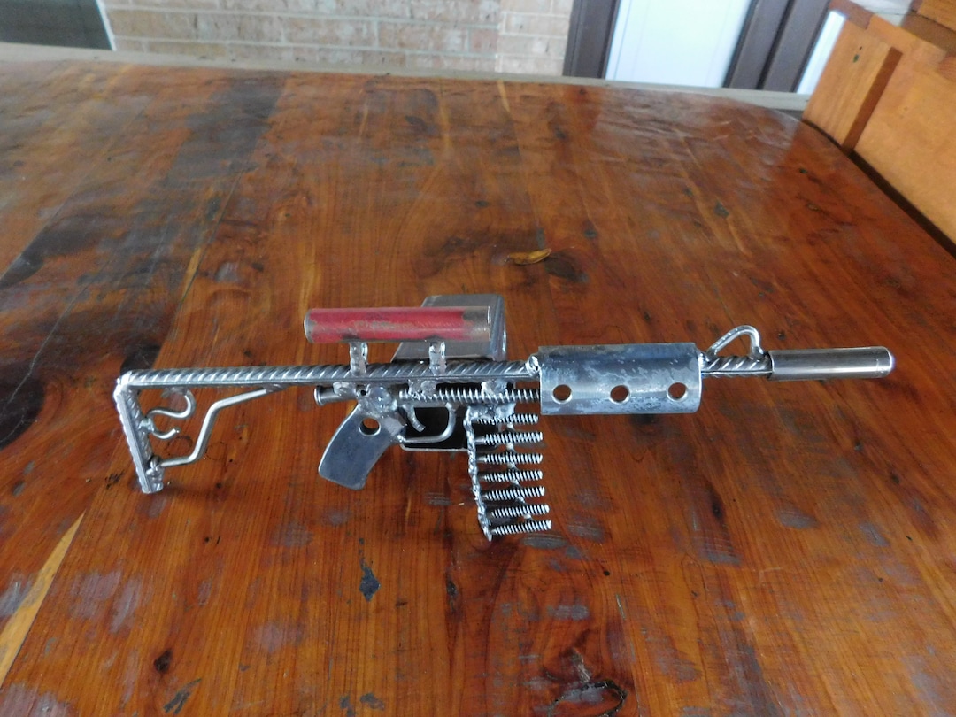 Rifle Sculpture Hitch Coverwelded Gun Hitch Cover Etsy