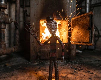 Freddy Krueger Welded Figure-Handmade Horror Statue-Nightmare On Elm Street