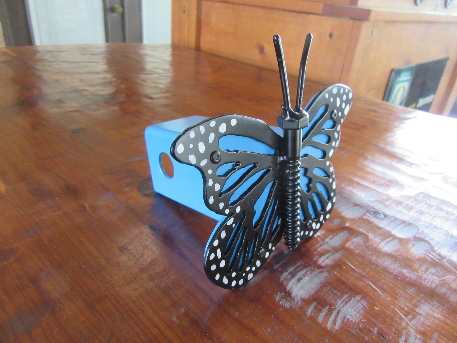 Butterfly Hitch Coverwelded Arttrailer Hitch Covers Etsy Hong Kong