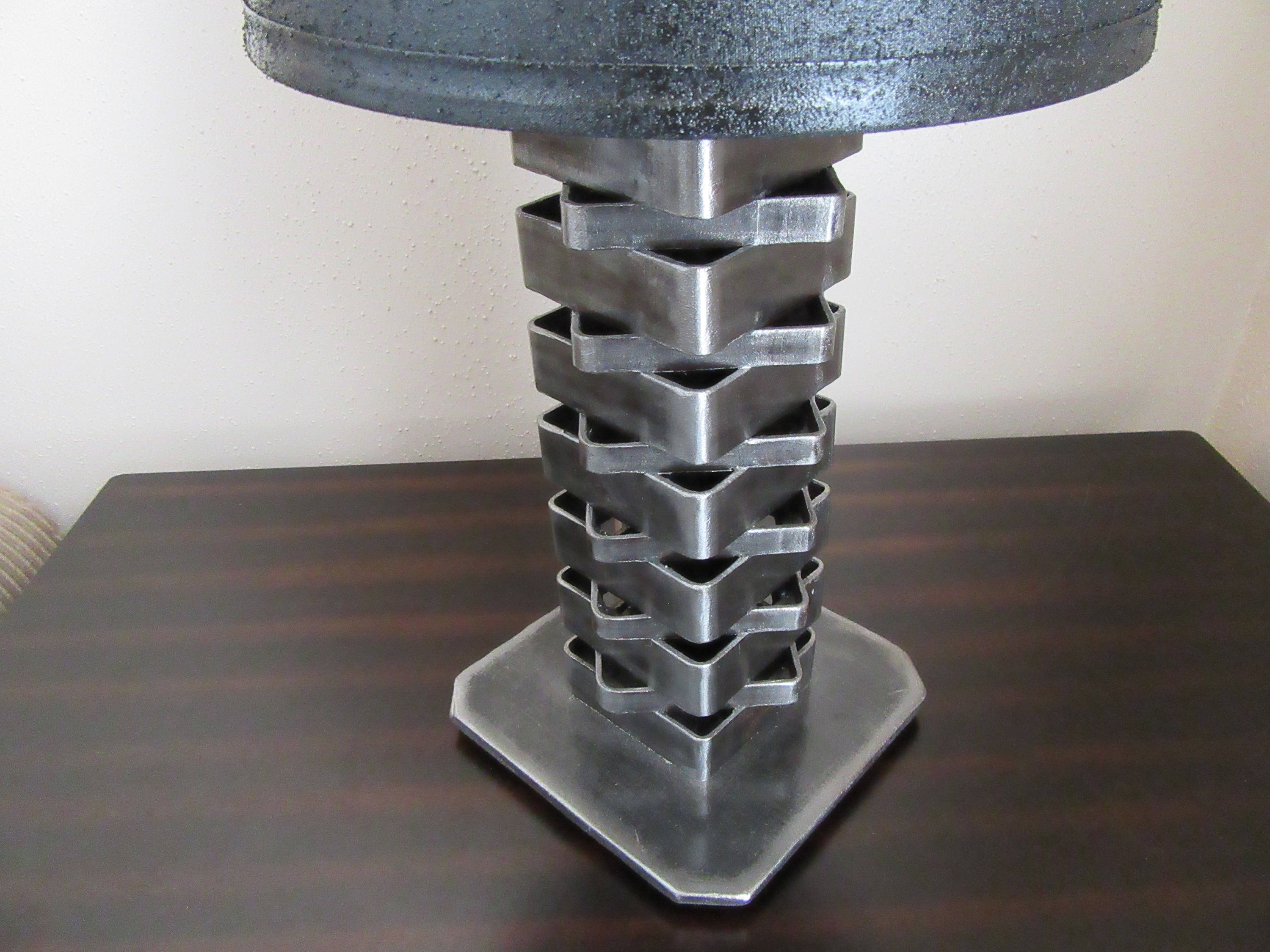 Metal Art LampThick SteelScrap Metal LightWelded ArtHome Etsy