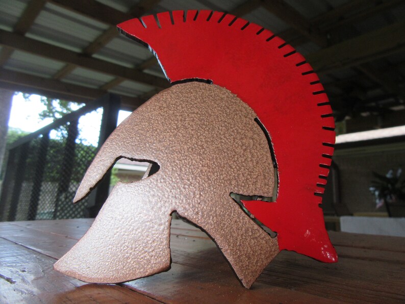 Spartan Hitch Coverwelded Artscrap Metalred Etsy
