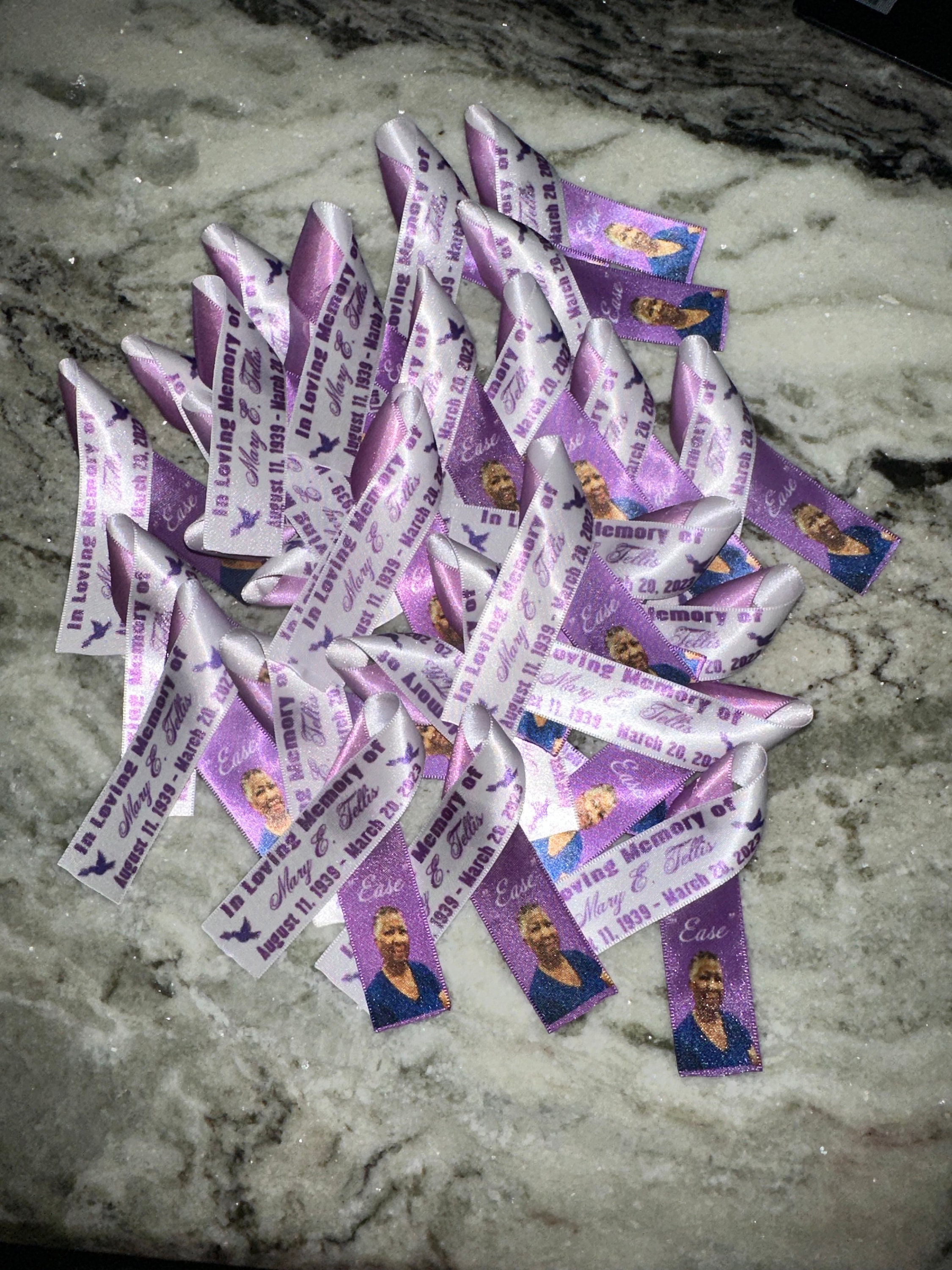 Custom Memorial Ribbons - in Loving Memory, Birthday Etc. - Etsy