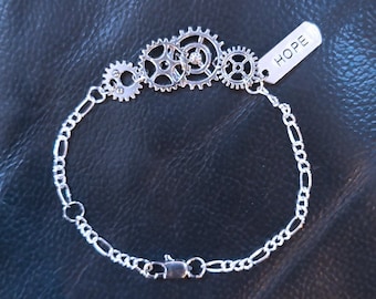 Wristband Steampunk Silver color