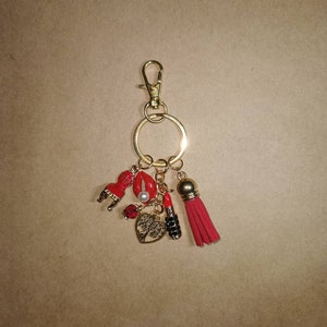 Taschenschmuck oder Schlüsseltür Rot