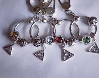 Bag jewelry metalic charms Fan of Harry Potter