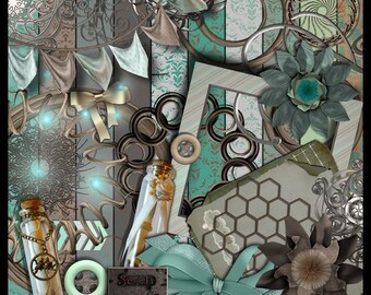 set scrapbooking digital Baroque Combo 01