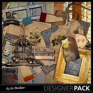 kit scrapbooking digital halloween Potion & Poison