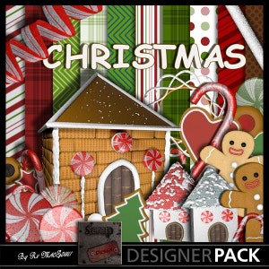 kit di scrapbooking digitale per la decorazione, Sugar Christmas