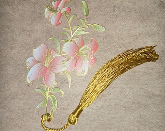 Metal floral bookmark