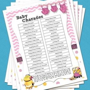 Minion Baby Shower Games Pink