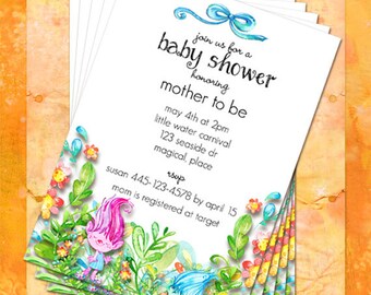Trolls Baby Shower Invitations Trolls Invitation Customize Instant Download