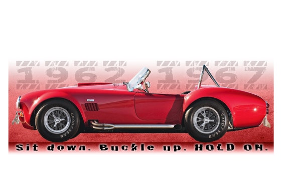 Vintage American Classic Shelby Cobra Roadster Graphic Hoodie for Men