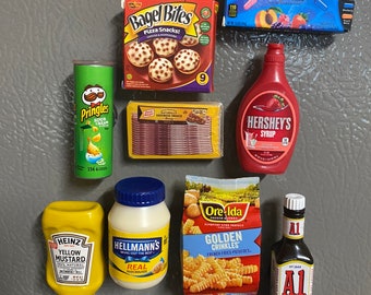 Mini Brands Tiny Food Collectible Magnets | Refrigerator Magnets | Foodcore Kitchencore Food Kitchen Chef Cook Baker LunchLady Aesthetic