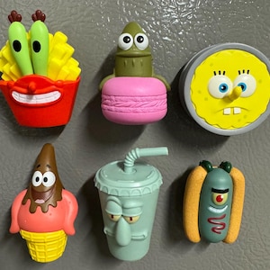 Sponge bob Inspired Refrigerator Magnet | Krusty krab | Fridge Magnets | Food Magnets