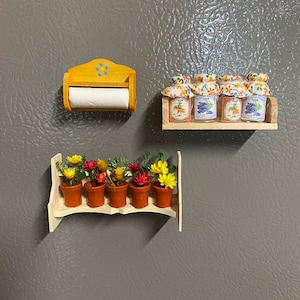 Vintage Tiny Collectible Magnets | Refrigerator Magnets | Plant Aesthetic | Miniature Mason Jars | Gifts for Her | Gift for Plant Lover