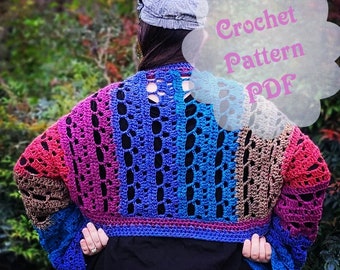 PATTERN - Louise Bolero Crochet Pattern, Bolero, Jacket, Shrug, Crochet Bolero, Crochet Jacket, Crochet Shrug