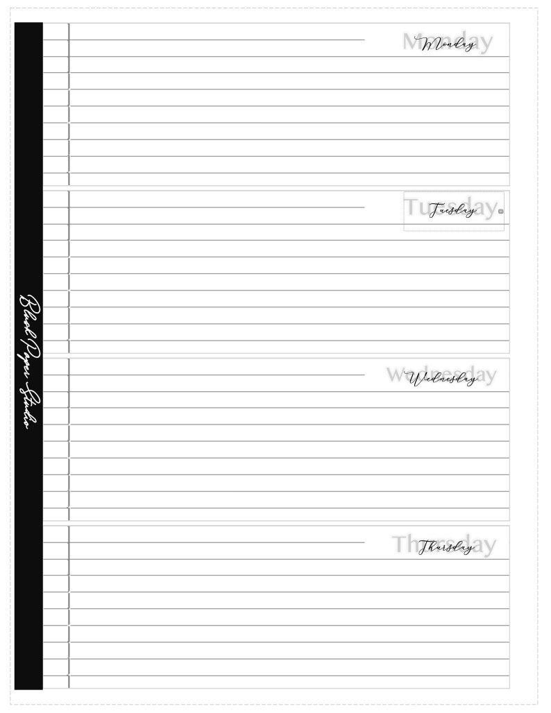Classic Happy Planner Digital Horizontal Layout Insert Etsy