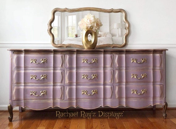 Sold Lilac Vintage French Provincial Dresser For A Princess Etsy