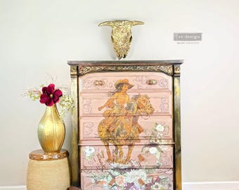 Boho dresser, Cowgirl Chest of Drawers, Western Themed Furniture