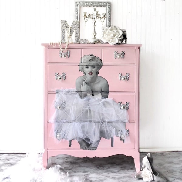 Pink Dresser Etsy