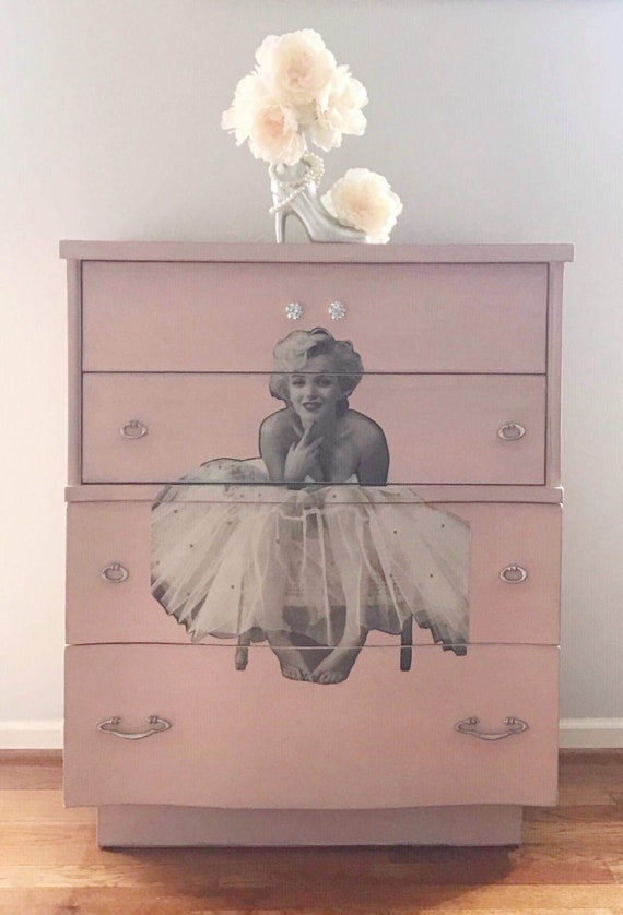 Avail For Custom Order Vintage Pink Marilyn Monroe Dresser Etsy