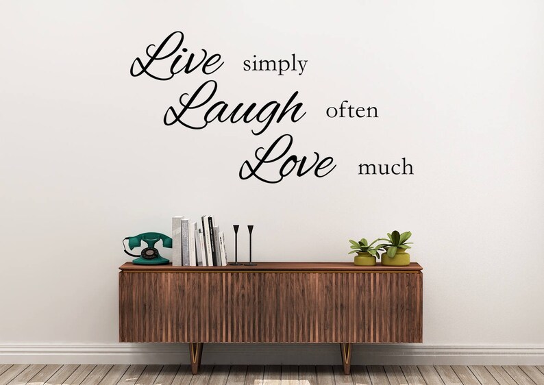 Vinyl Wall Decal Live Laugh Love Letters Inspirational